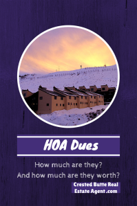 crested butte and gunnison homeowners association dues info