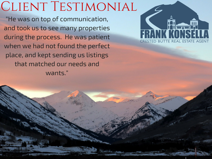 Gunnison real estate testimonial