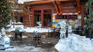 rock on ice, crested butte ice sculpture