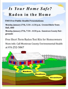 radon testing gunnison crested butte