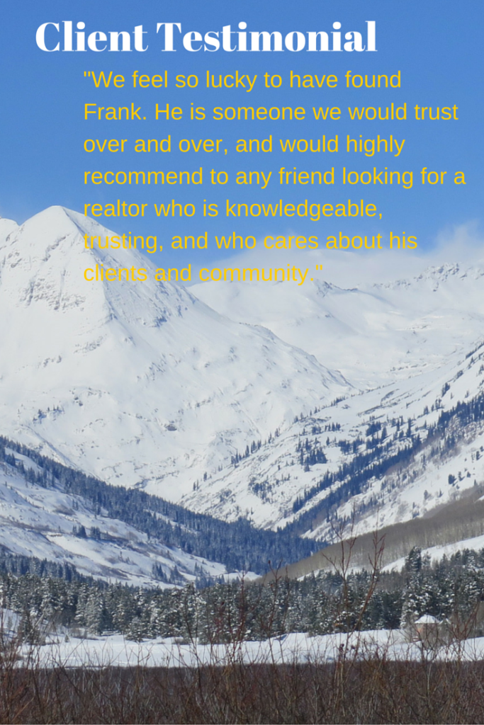 Crested Butte real estate client testimonial