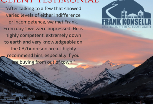 Frank Konsella crested butte real estate client review